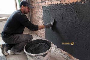 مراحل اجرای عایق صوتی دیوار با ماله روی سطح سیمانی