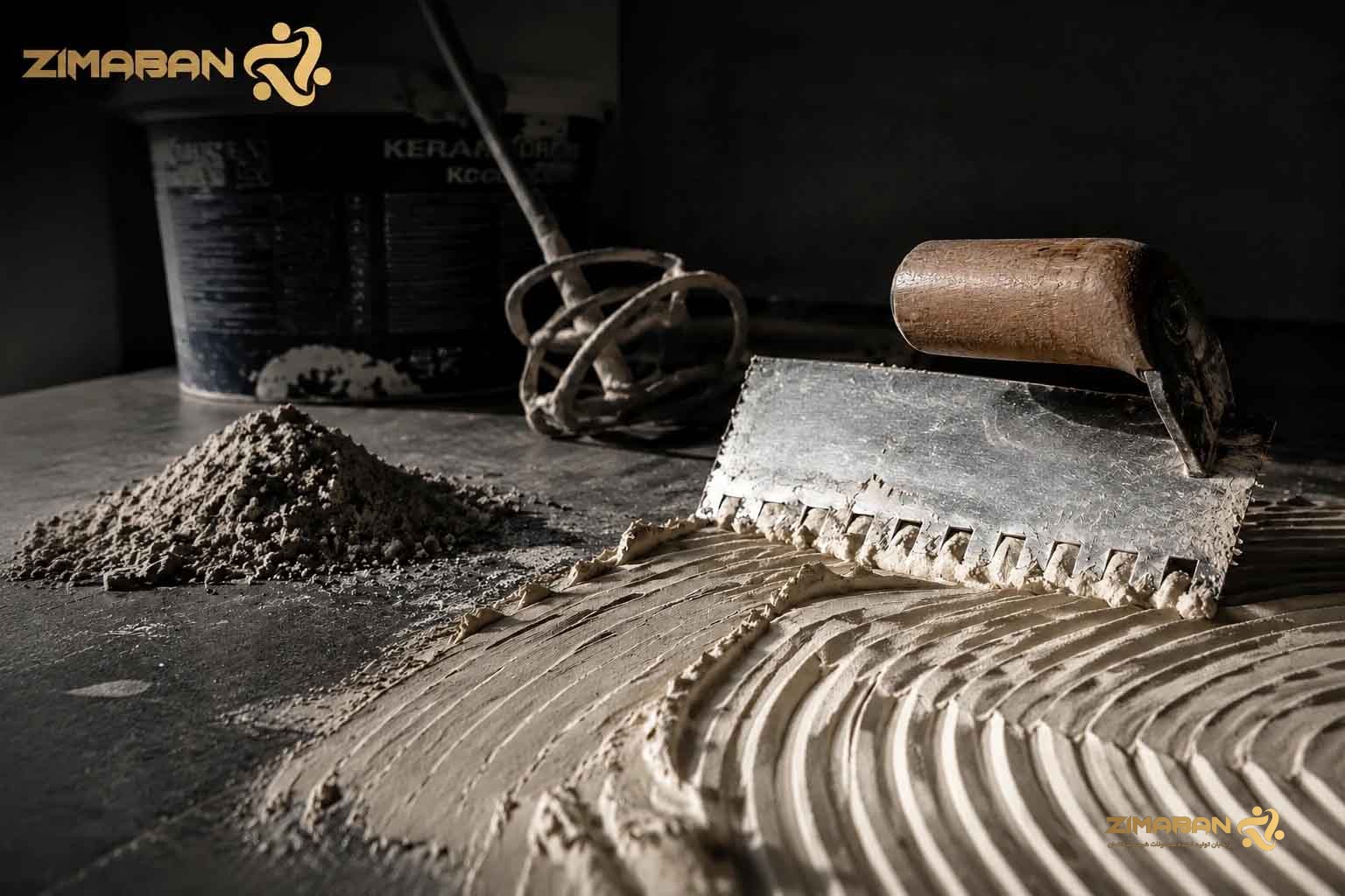 چسب کاشی پودری زیمابان برای نصب سرامیک و کاشی