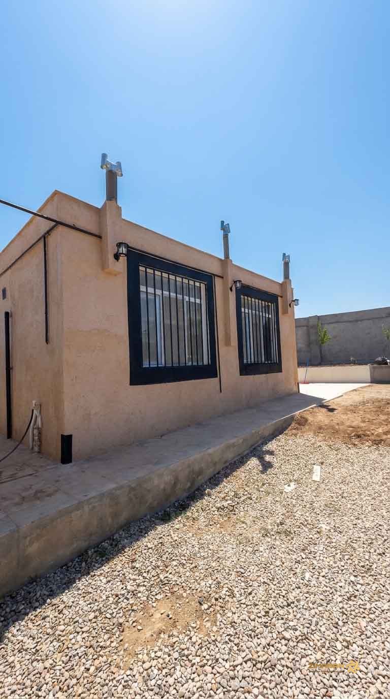نمای مدرن ویلا با استفاده از کاهگل سنتی نانو زیمابان